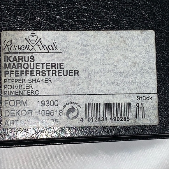 NIB authentic VERSACE x ROSENTHAL Marqueterie bone china SALT & PAPPER shakers - Picture 4 of 12